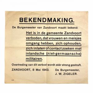 Original WWII Dutch poster – Freies Indien volunteers in Zandvoort