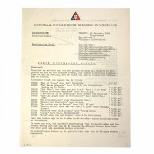 Original WWII Dutch NSB document – Newly released books