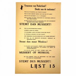 Original WWII Dutch NSB flyer