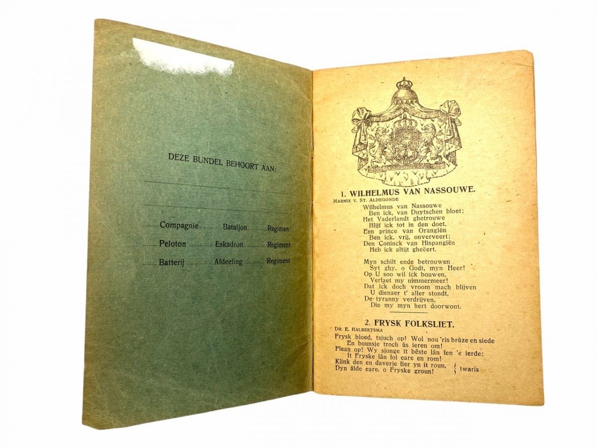 Original Pré 1940 Dutch army song booklet — image 2