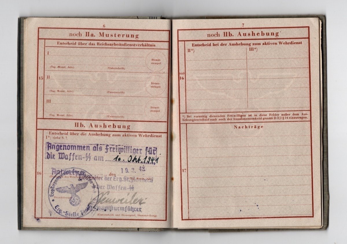 Original WWII Flemish SS-Freiwilligen Legion Flandern Wehrpass — image 6