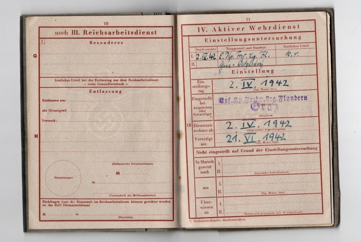 Original WWII Flemish SS-Freiwilligen Legion Flandern Wehrpass — image 7