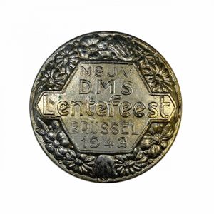 Original WWII Flemish NSJV (DMS) Lentefeest Brussel pin
