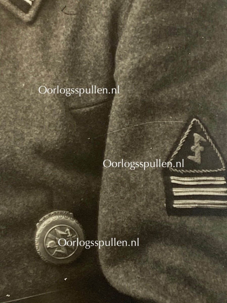 Original WWII Dutch NSKK portrait photo and negative — image 3