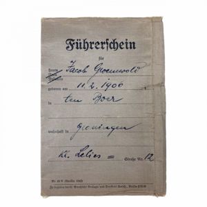 Original WWII Dutch SD Führerschein – Ten Boer/Groningen/Deventer