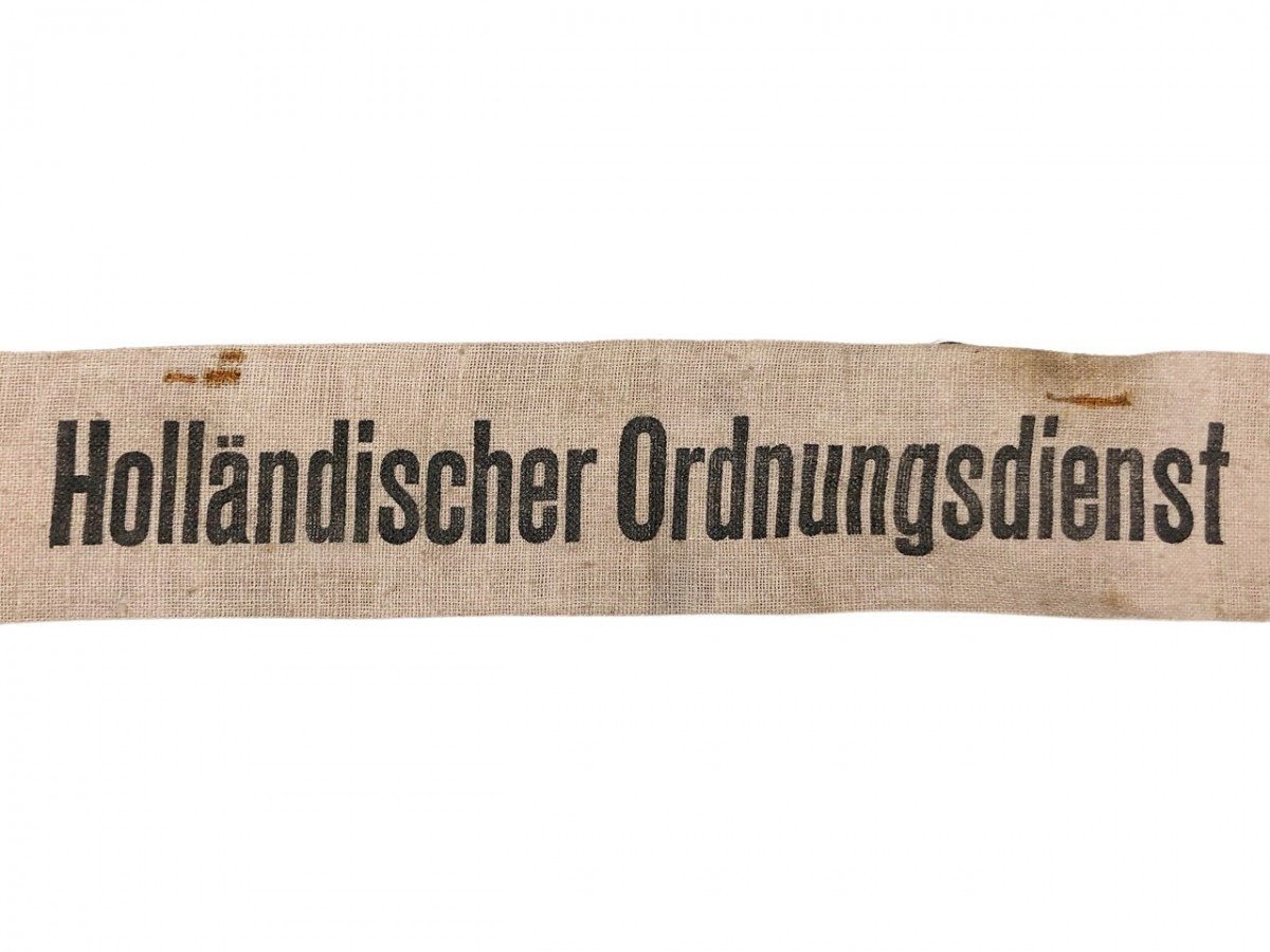 Original WWII German 'Holländischer Ordnungsdienst' cuff title — image 2