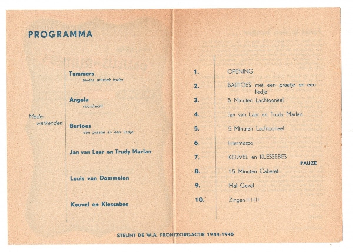 Original WWII Dutch NSB W.A. Frontzorg program leaflet — image 2