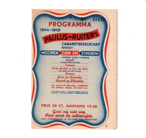 Original WWII Dutch NSB W.A. Frontzorg program leaflet