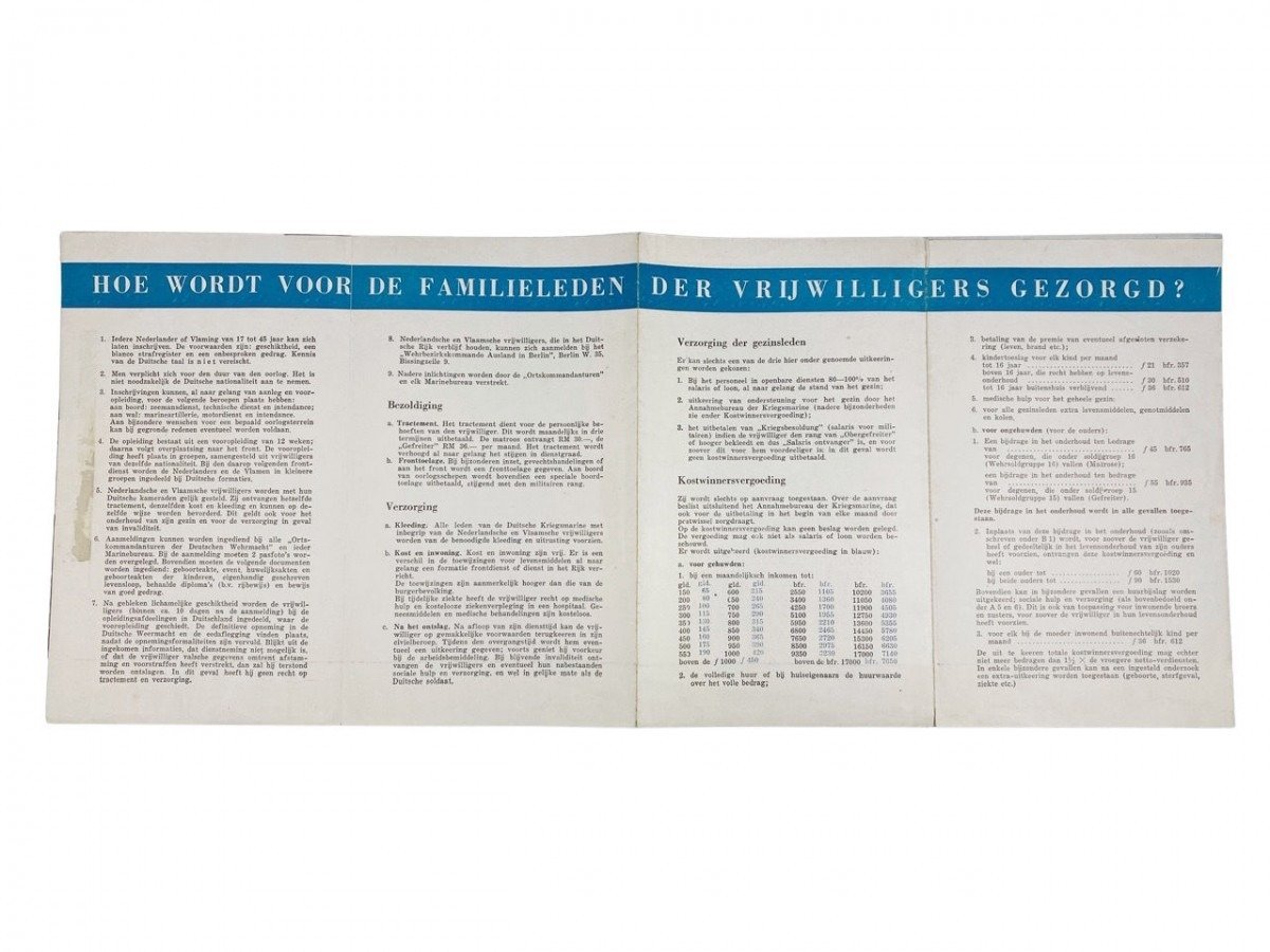 Original WWII Dutch Kriegsmarine volunteer flyer/poster — image 3