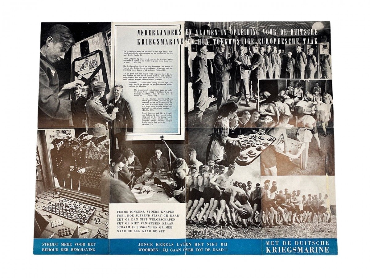 Original WWII Dutch Kriegsmarine volunteer flyer/poster — image 5