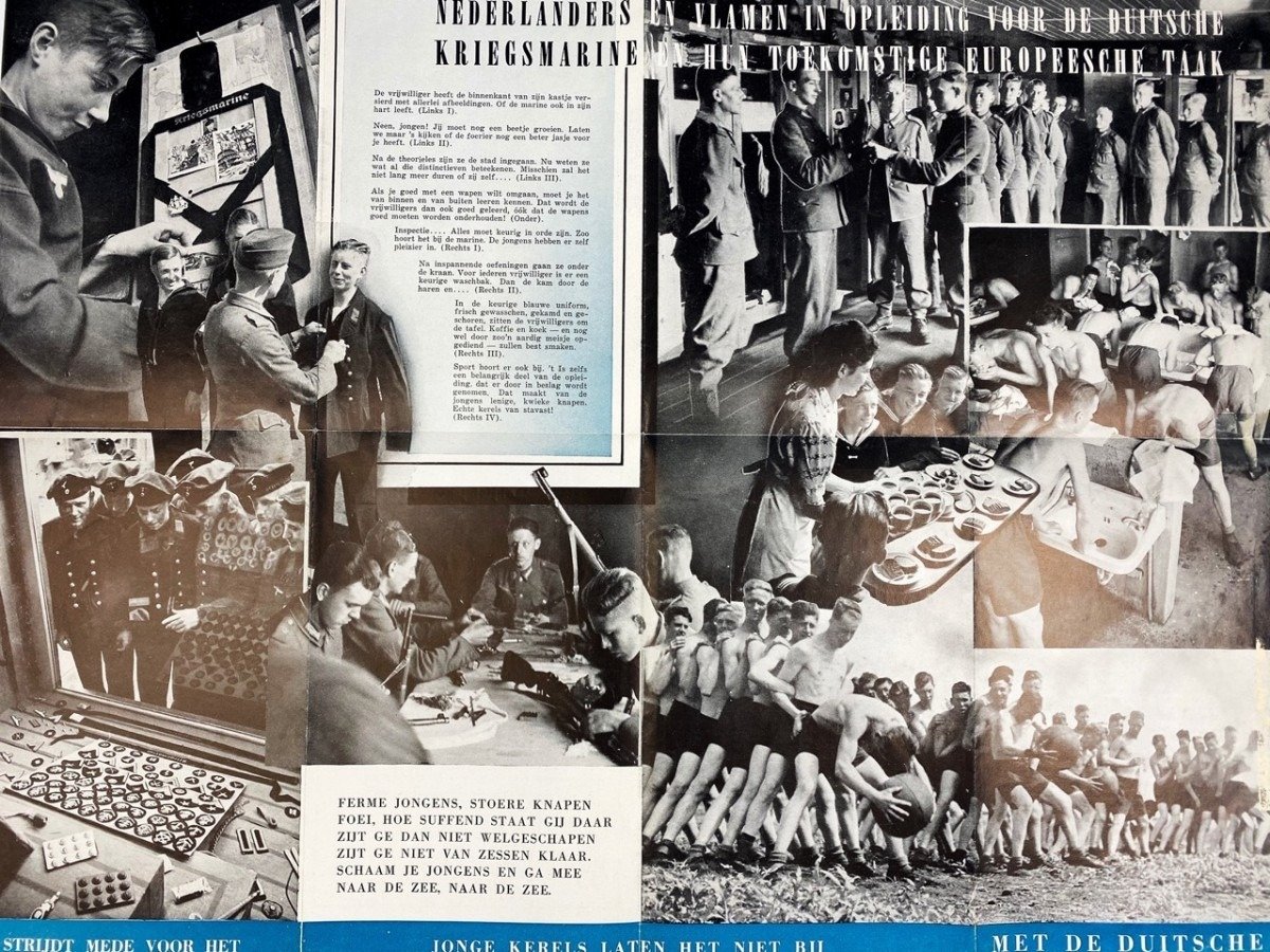 Original WWII Dutch Kriegsmarine volunteer flyer/poster — image 7