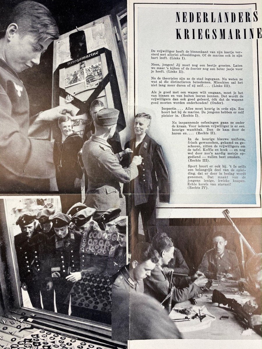 Original WWII Dutch Kriegsmarine volunteer flyer/poster — image 8