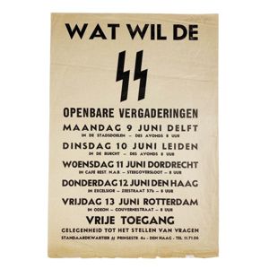 Original WWII Dutch SS poster