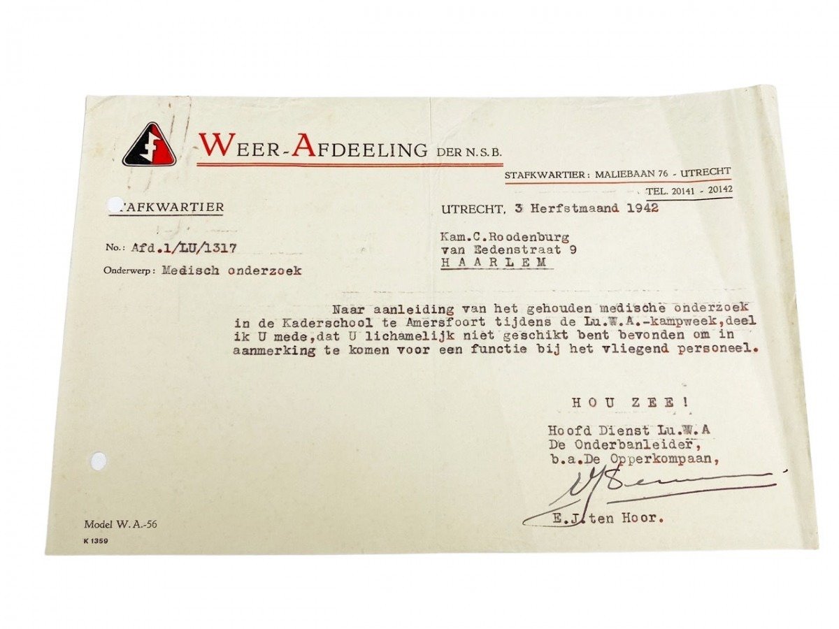 Original WWII Dutch NSB Luchtvaart W.A. (Aviation department) set — image 4