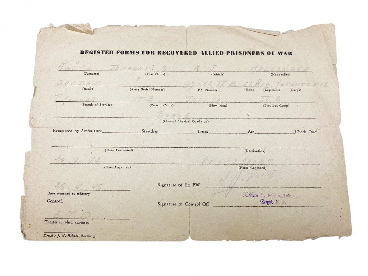 Original WWII Dutch Stalag grouping – Johannes Knöps — image 11