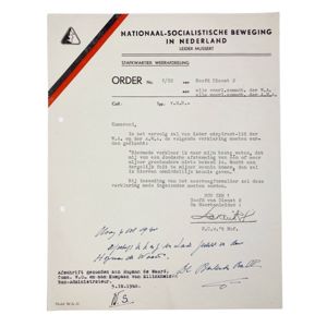 Original WWII Dutch NSB 'Non-Jewish statement' document