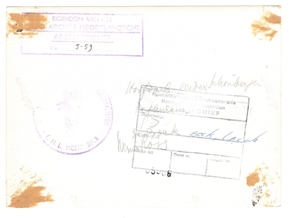 Original WWII Nederlandsche Arbeidsdienst photo Seyss-Inquart & De Bock — image 2