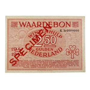 Original WWII Dutch WHN voucher