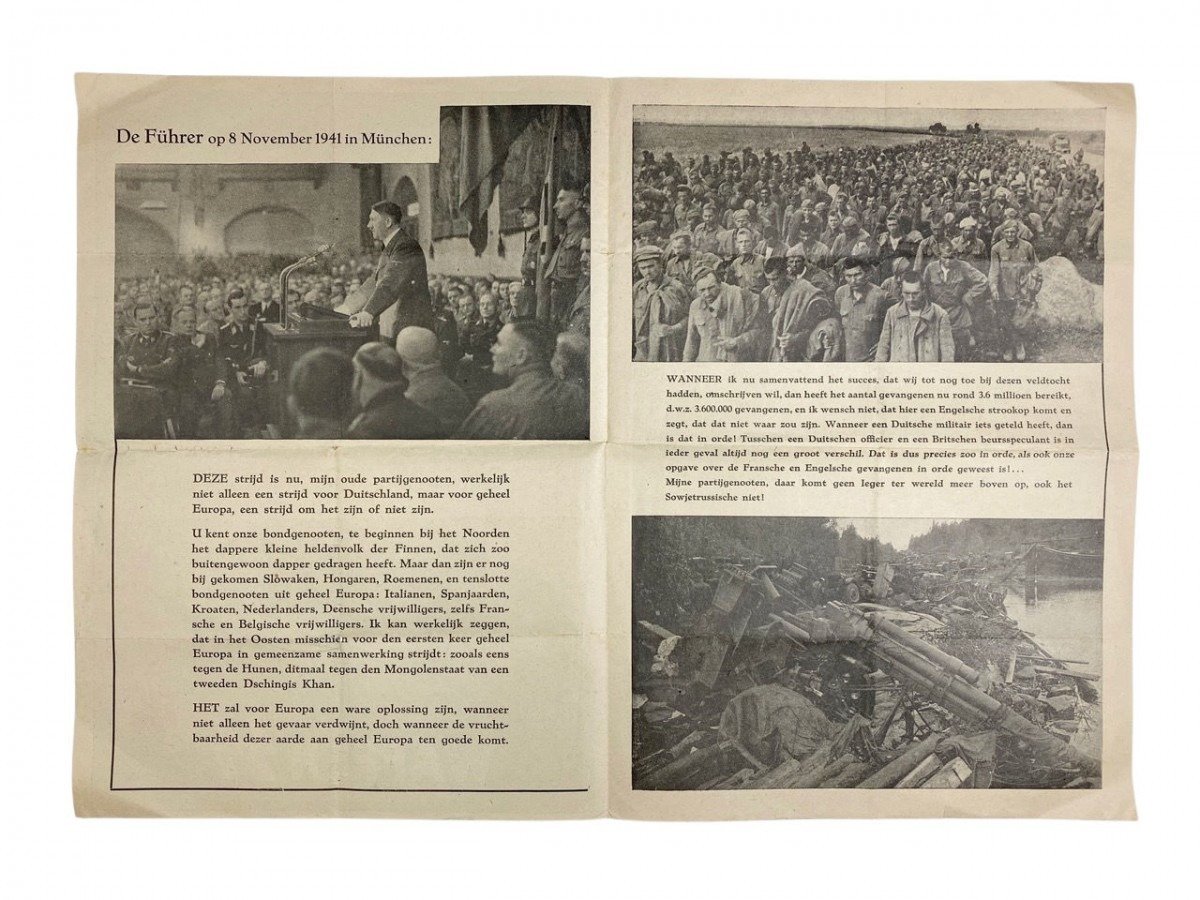 Original WWII Dutch Waffen-SS 'Freiwillige Legion Niederlande' recruitment flyer — image 5