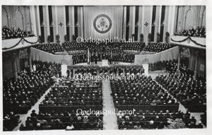 Original WWII Dutch SS large photo 'Van Geelkerken during speech'
