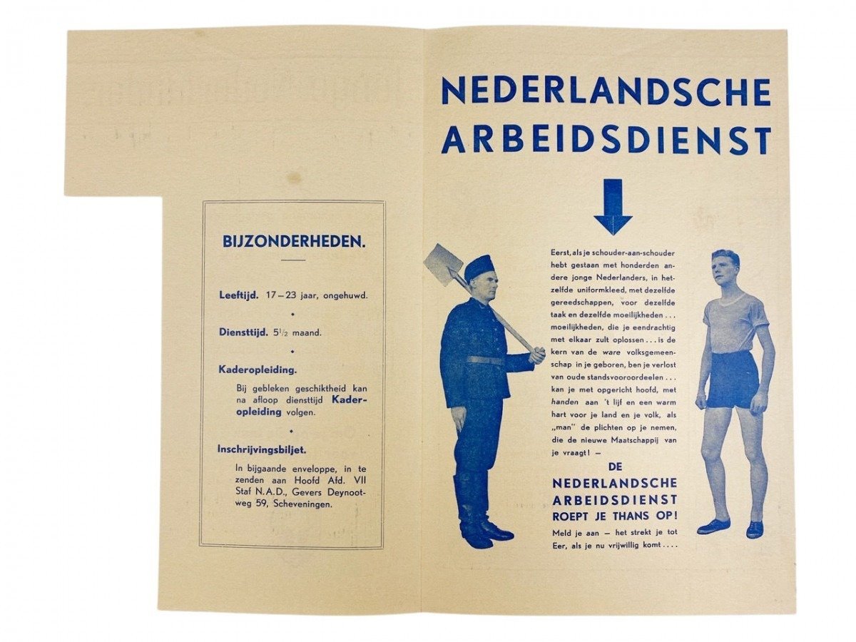 Original WWII Nederlandsche Arbeidsdienst leaflet 'Jonge Nederlander' — image 3