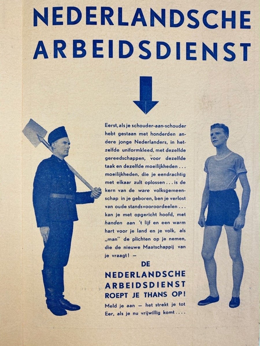 Original WWII Nederlandsche Arbeidsdienst leaflet 'Jonge Nederlander' — image 4