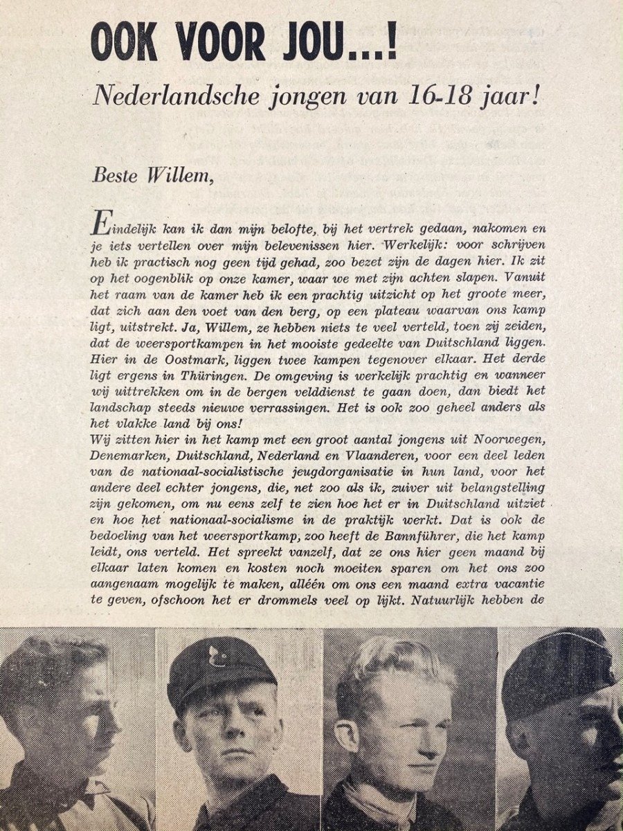 Original WWII Dutch Jeugdstorm recruiting leaflet — image 2
