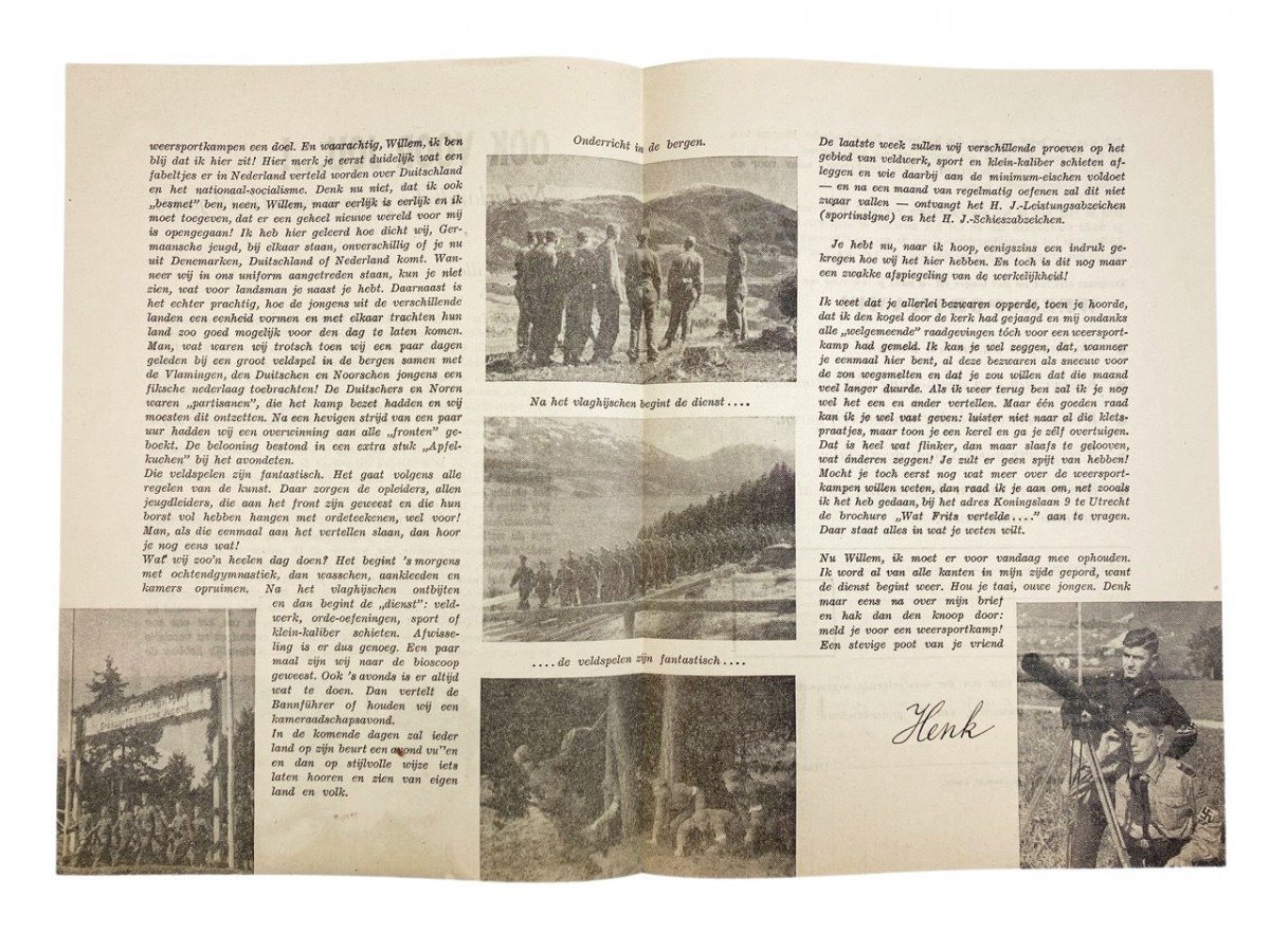 Original WWII Dutch Jeugdstorm recruiting leaflet — image 3