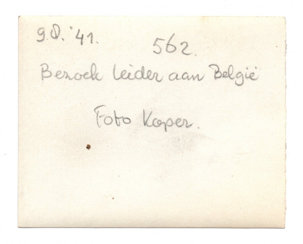 Original WWII Dutch NSB photo 'Anton Mussert visiting Belgium' — image 2