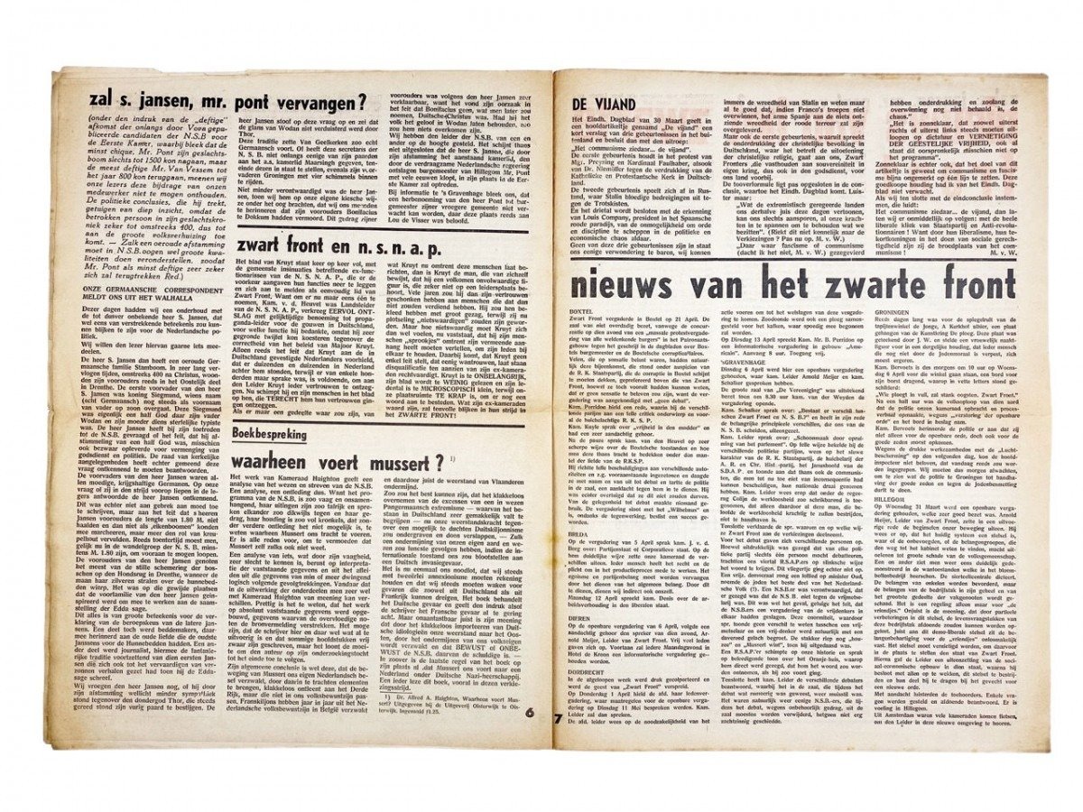 Original WWII Dutch collaboration newspaper – Zwart Front — image 3