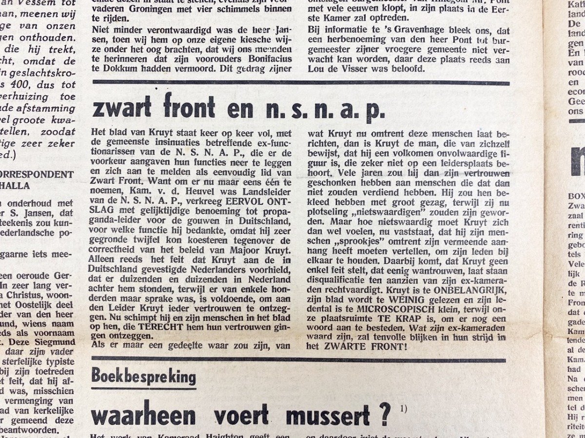 Original WWII Dutch collaboration newspaper – Zwart Front — image 4