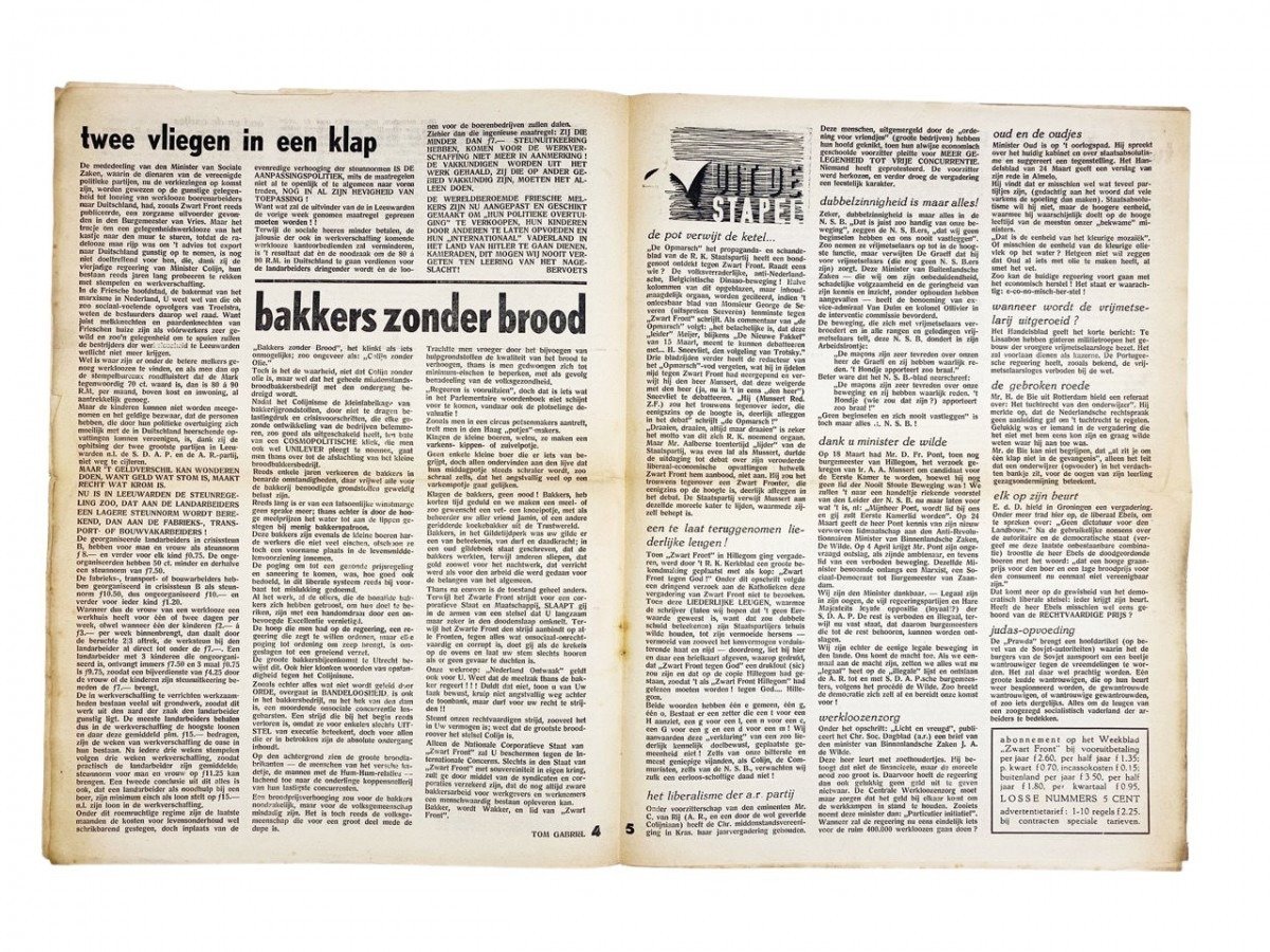 Original WWII Dutch collaboration newspaper – Zwart Front — image 6