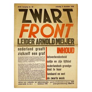 Original WWII Dutch collaboration newspaper – Zwart Front
