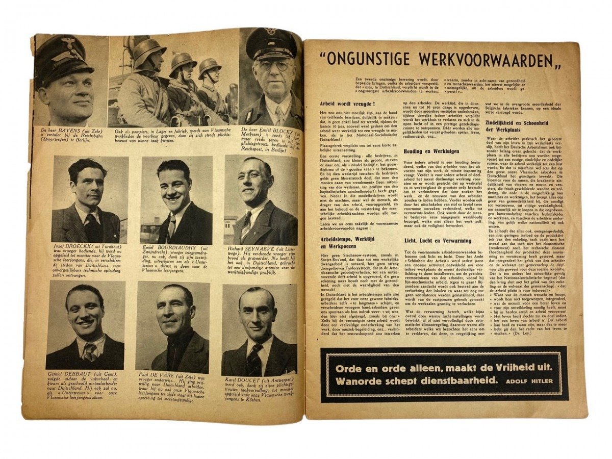 Original WWII Belgian collaboration magazine 'Belgian workers in Germany' — image 4