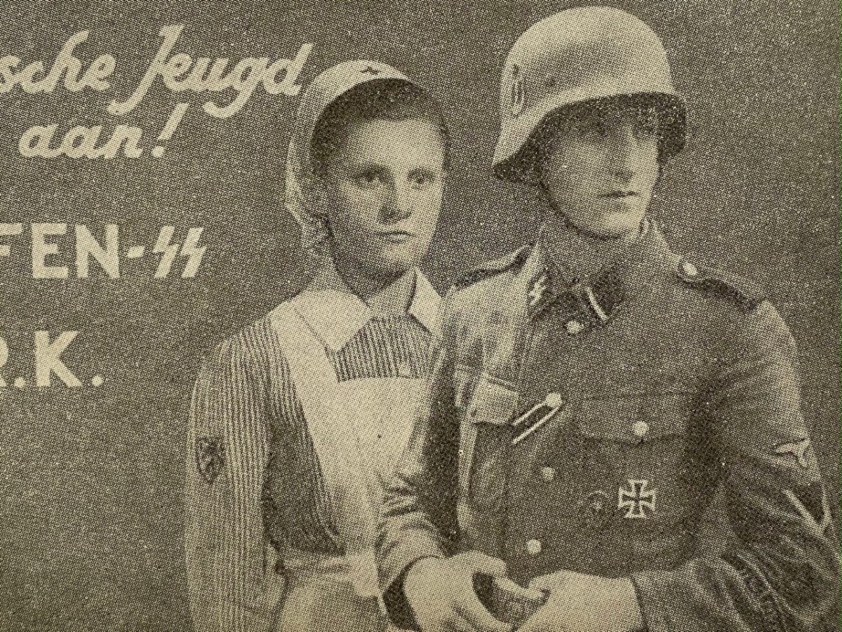 Original WWII Flemish Waffen-SS/DRK post card — image 2