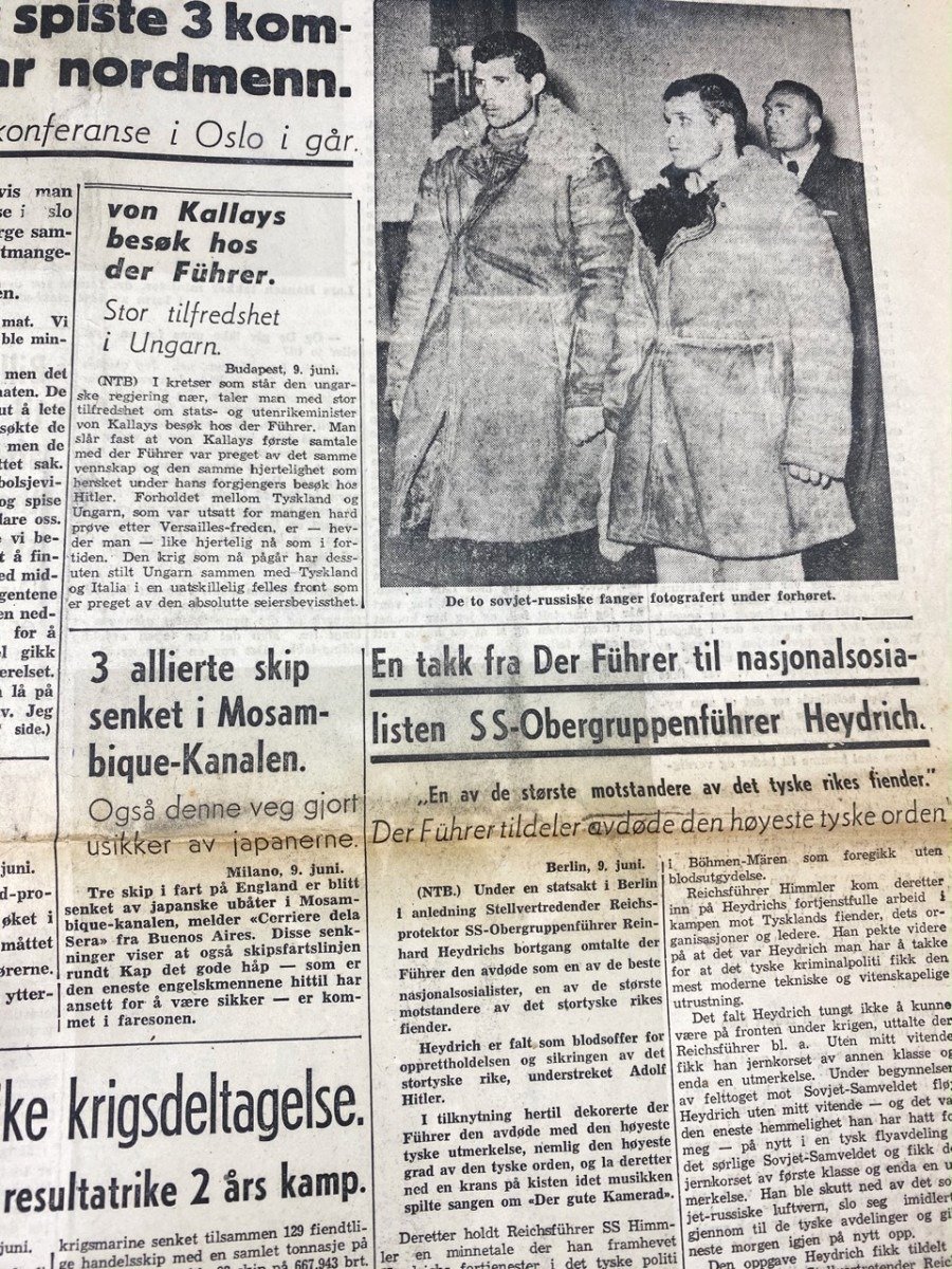 Original WWII Norwegian collaboration Nasjonal Samling newspaper – Fritt Folk — image 4
