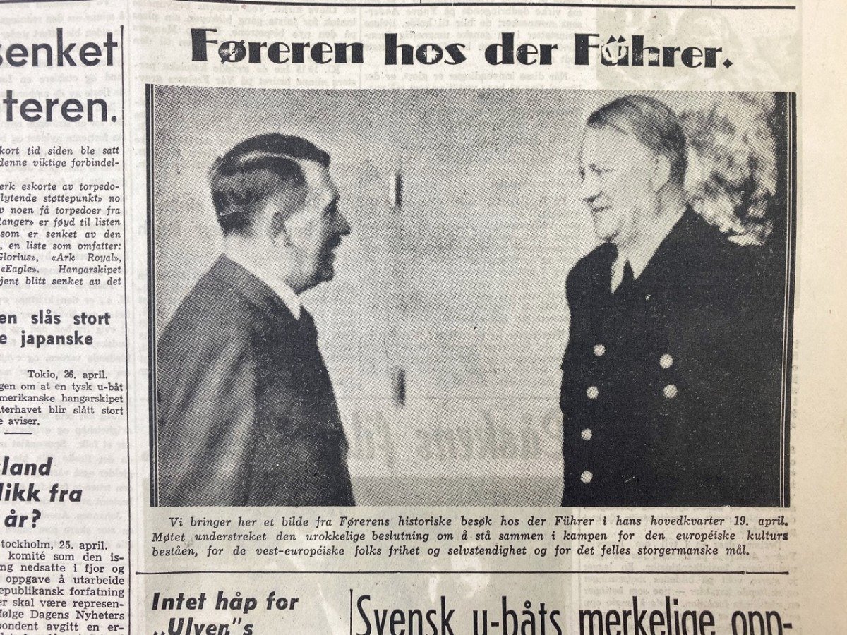 Original WWII Norwegian collaboration Nasjonal Samling newspaper – Fritt Folk — image 4