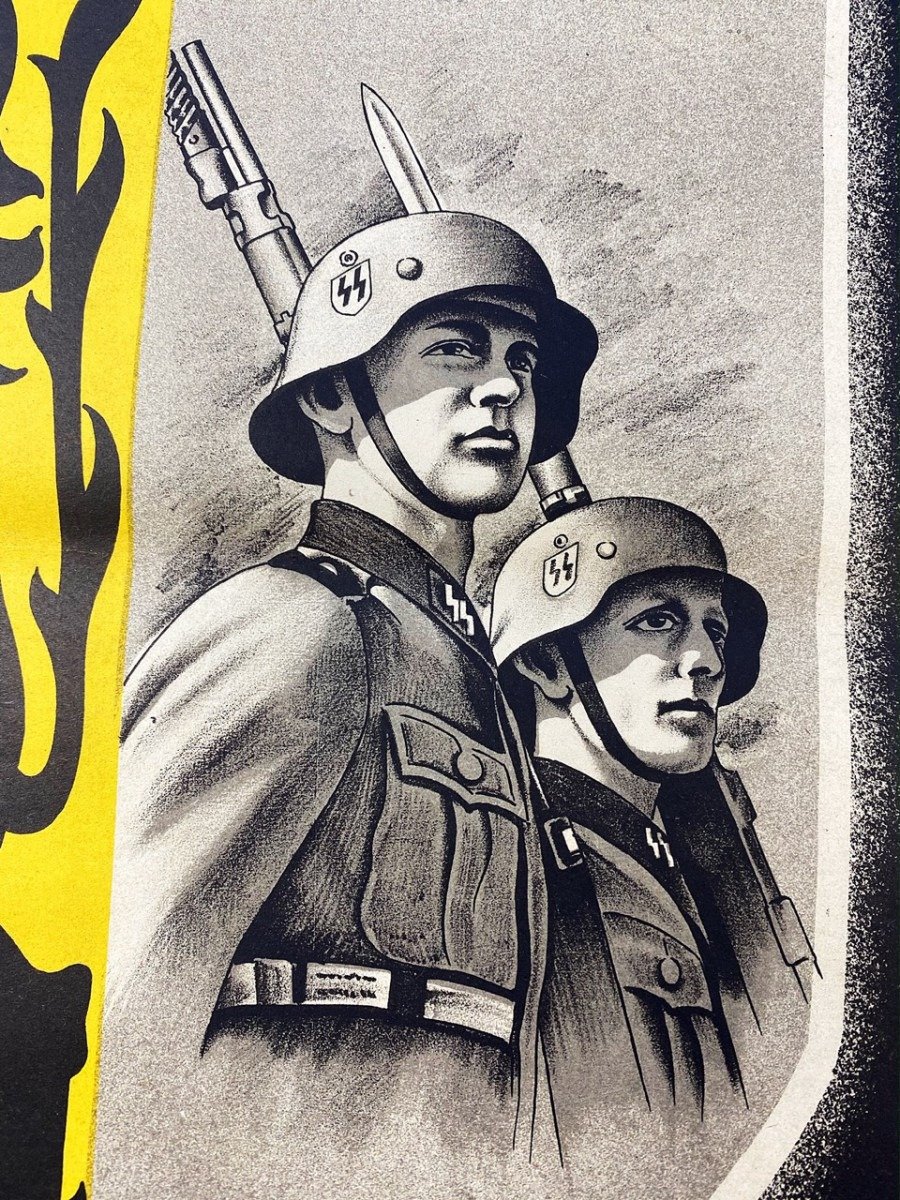Original WWII Flemish SS Stormbrigade 'Langemarck' volunteer poster — image 3