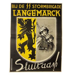 Original WWII Flemish SS Stormbrigade 'Langemarck' volunteer poster
