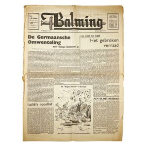 Original WWII Belgian collaboration newspaper 'Balming'