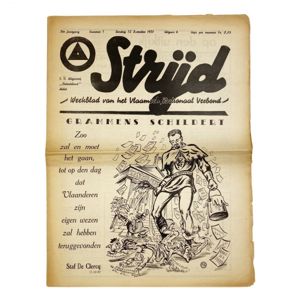 Original WWII Belgian VNV 'Strijd' newspaper