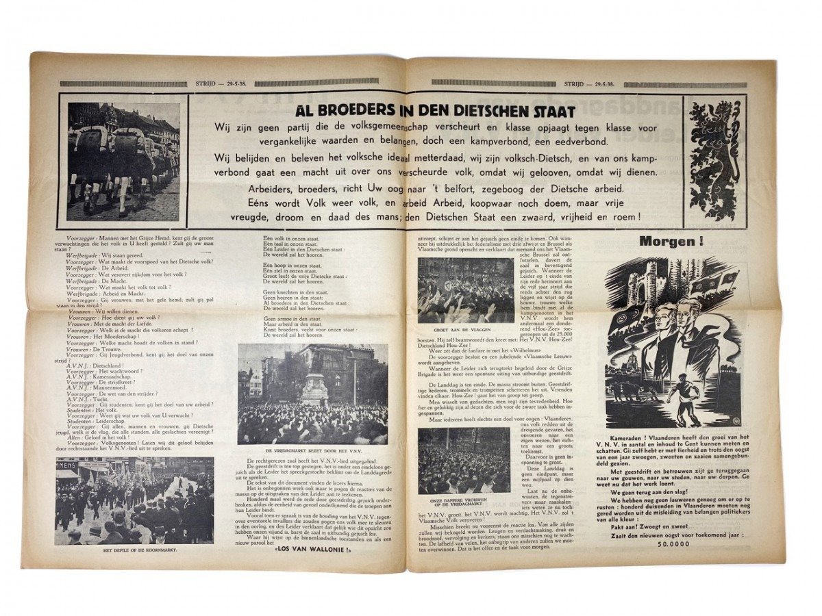 Original WWII Belgian VNV 'Strijd' newspaper — image 4