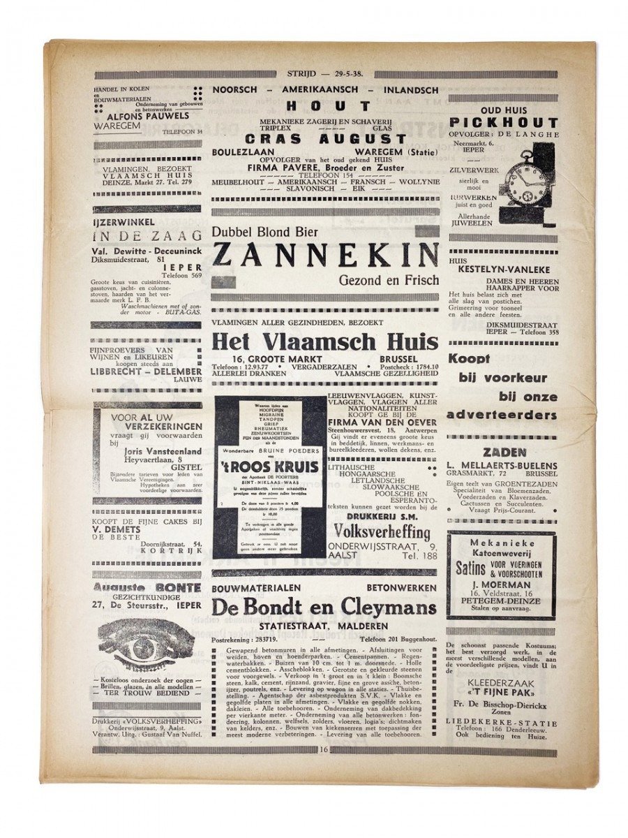 Original WWII Belgian VNV 'Strijd' newspaper — image 6