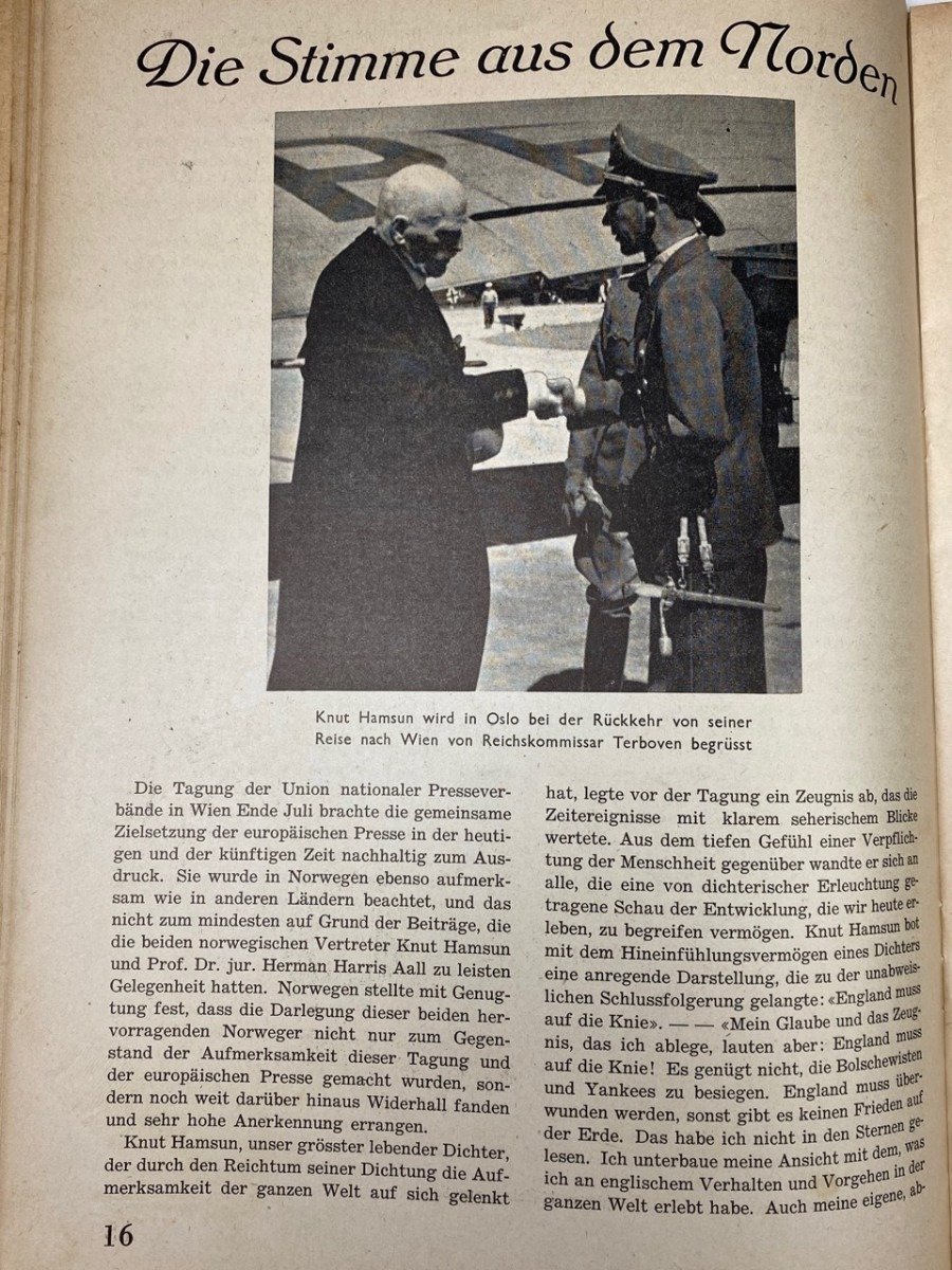 Original WWII Norwegian collaboration magazine – Nordlandir — image 11
