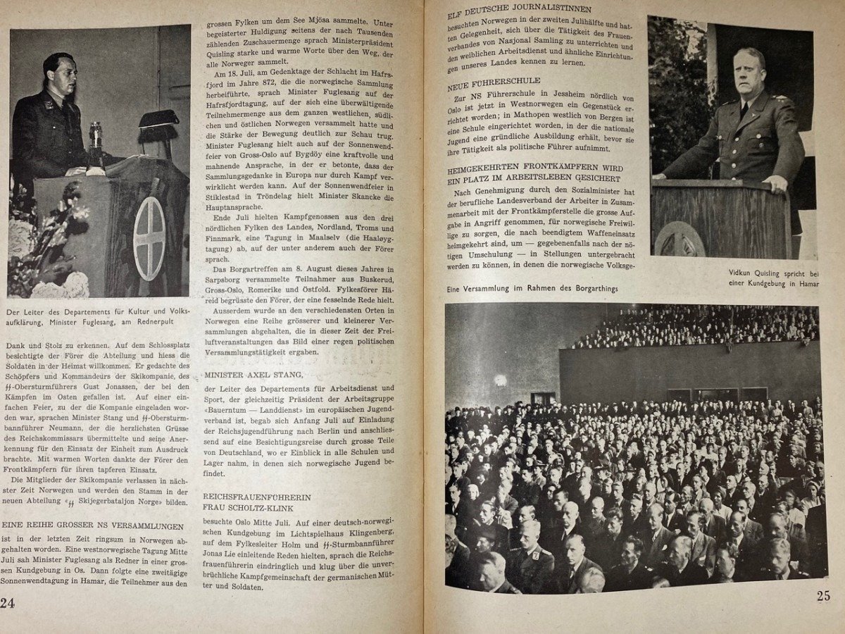 Original WWII Norwegian collaboration magazine – Nordlandir — image 14