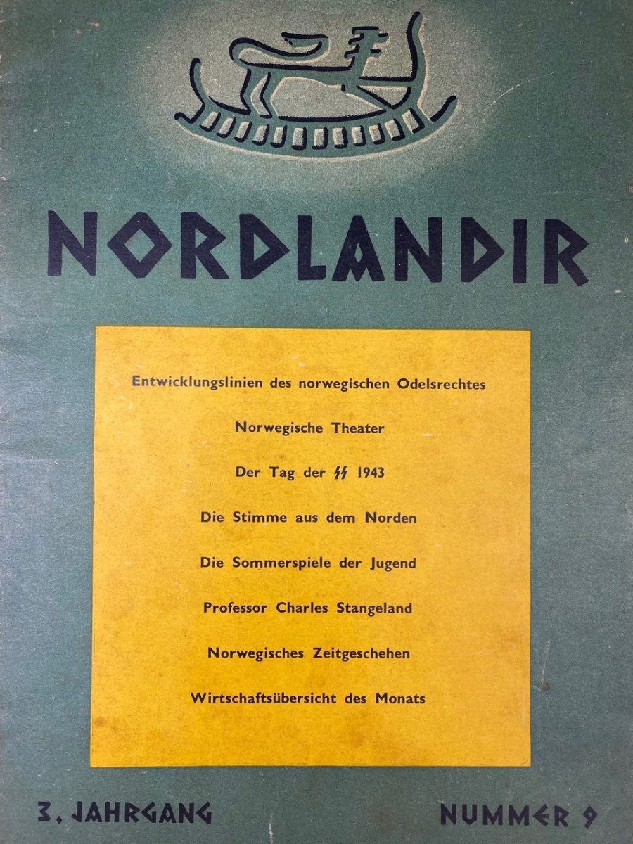 Original WWII Norwegian collaboration magazine – Nordlandir — image 2