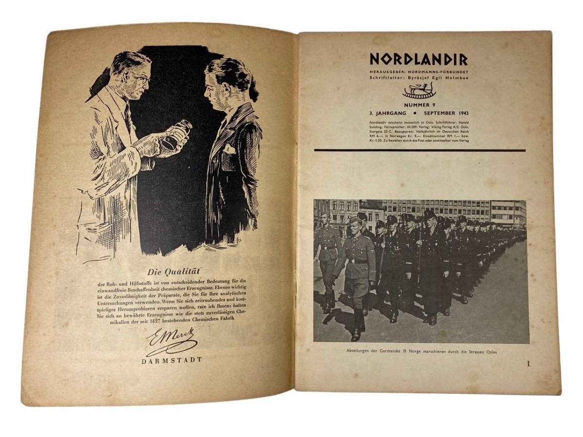 Original WWII Norwegian collaboration magazine – Nordlandir — image 4