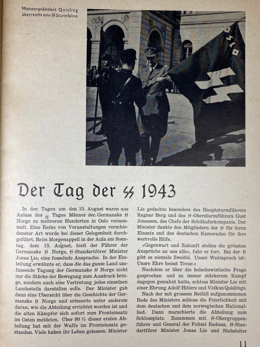 Original WWII Norwegian collaboration magazine – Nordlandir — image 8