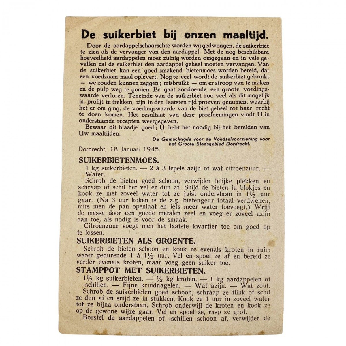 Original WWII Dutch leaflets Dordrecht — image 2