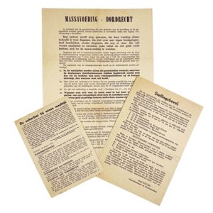 Original WWII Dutch leaflets Dordrecht